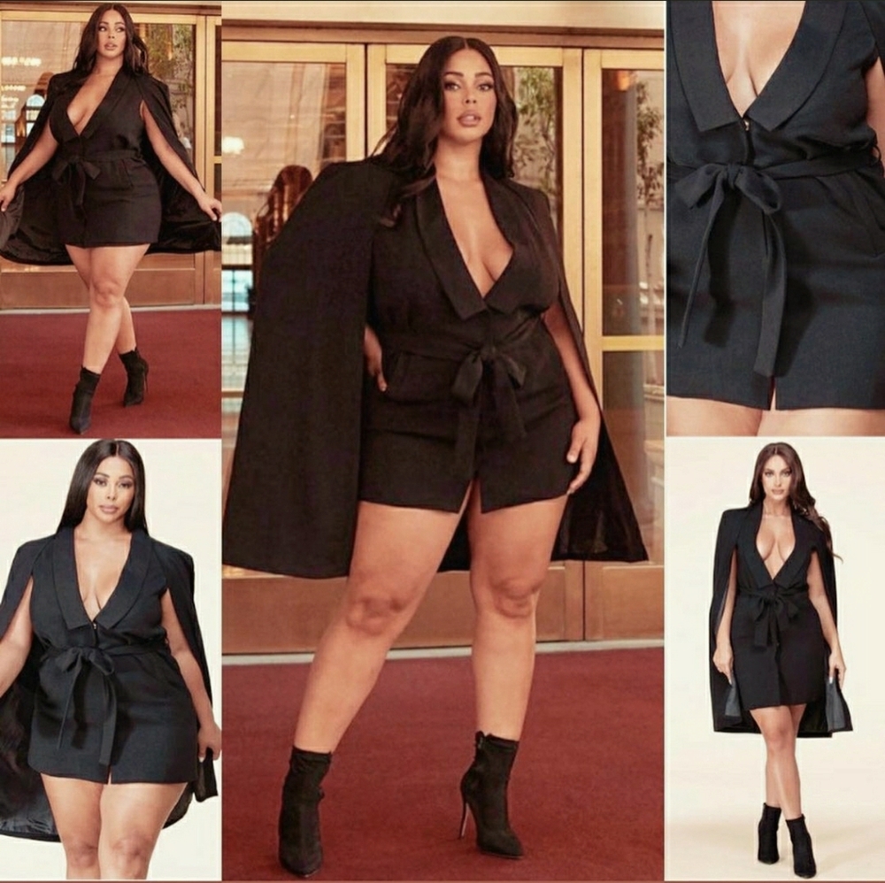 Tuxedo Cape Dress